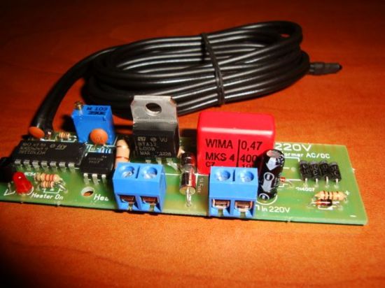 Picture of sensitive electronic thermostat for home incubator hatching eggs 220V 3A 500w