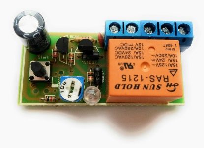 Picture of timer switch 1 to 750 sec kit delay off stop 12V 10A on button car time relay
