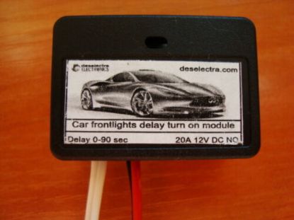 Picture of DRL timer switch relay 1 to 90 /220 sec kit delay on start car lights 12V 20A box
