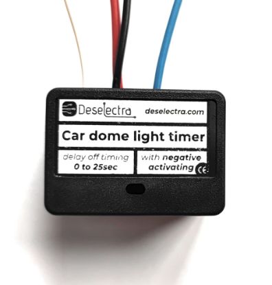 Picture of Car dome interior light delay switch timer 1-25s 1A 12V negative switching