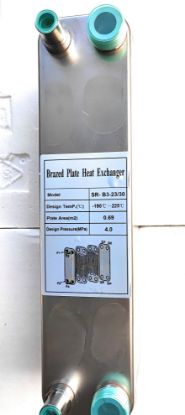 Picture of Heat exchanger freon-water with working pressure 4.0 MPa for R32 and R410a Model SR-B3-23A-30-4