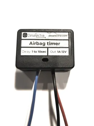 Deselectra airbag timer module with delay control from 1 to 10 seconds and 12V 1A output