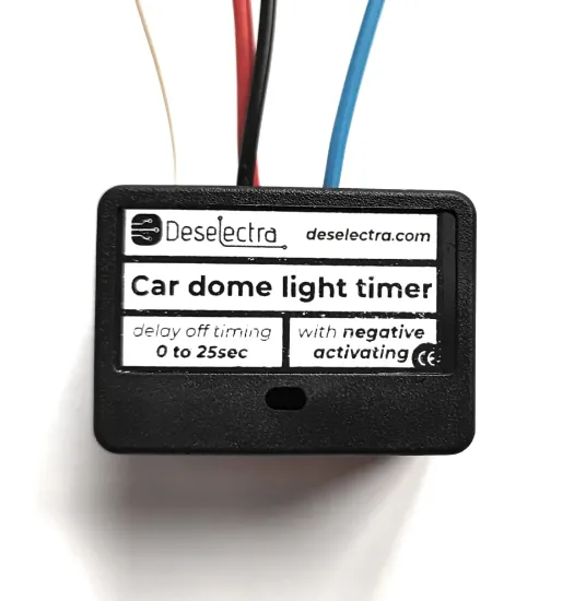 Picture of Car Dome Light Delay Timer – 1–25s 0-55s, 15A, 12V, Negative, positive Switching